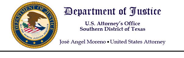 Department of Justice Logo and United States Attorney's Office Header